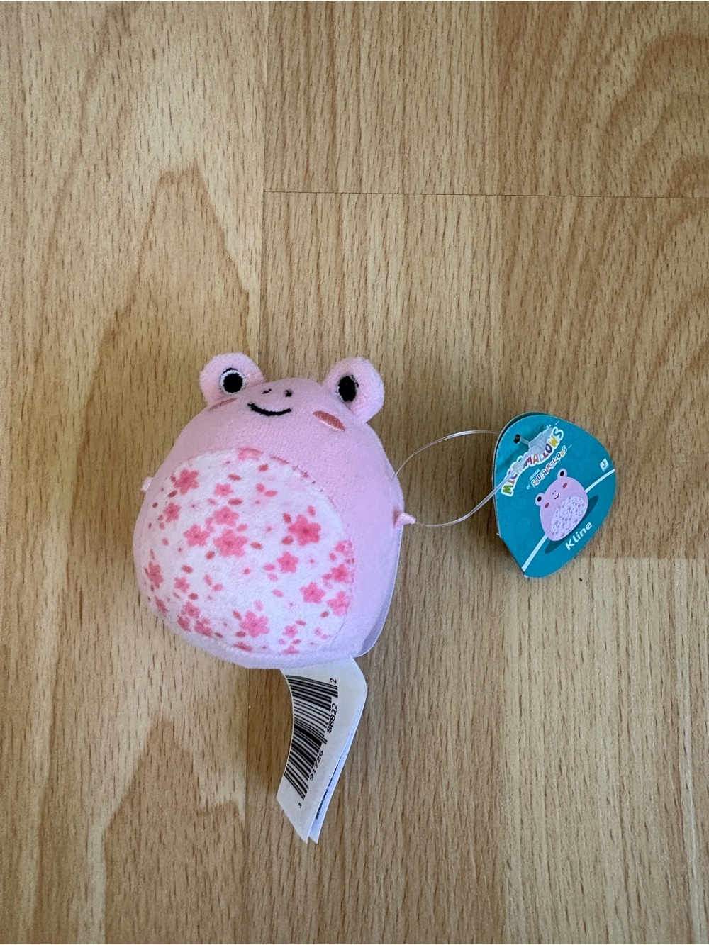 Squishmallows Pink Frog Plush with Floral Belly
